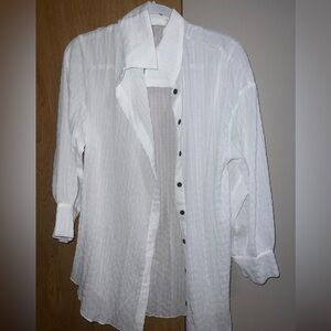 White long sleeved swim cover up, never worn
